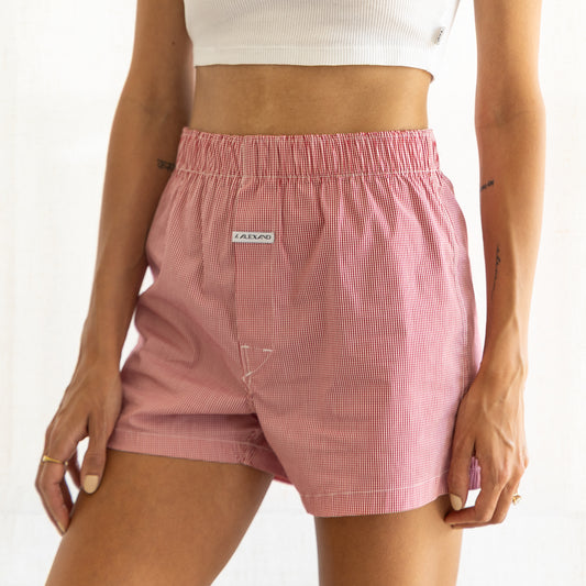 Mini Check Plaid - Crimson