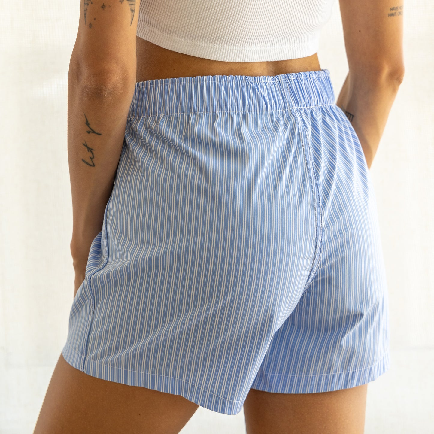 Contrast Stripes - Ice Blue