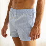 Wall Street Stripe Boxer Shorts – Ice Blue 4