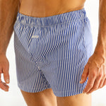 Wall Street Stripe Boxer Shorts – Royal Blue 2