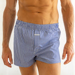 Wall Street Stripe Boxer Shorts – Royal Blue 3