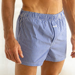 Wall Street Stripe Boxer Shorts – Royal Blue 4