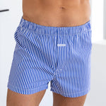 Wall Street Stripe Boxer Shorts – Royal Blue 6