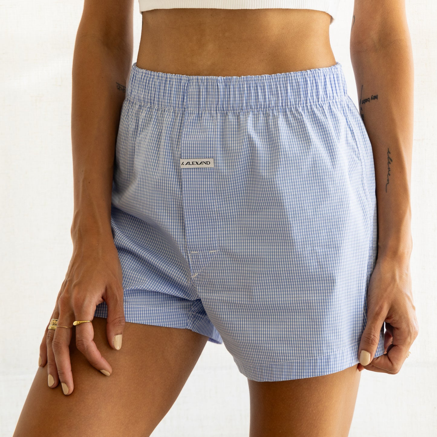 Mini Check Plaid - Ice Blue