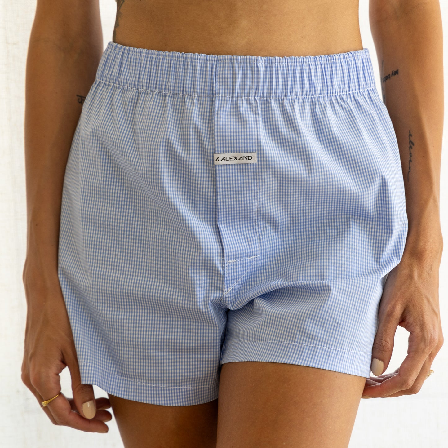 Mini Check Plaid - Ice Blue